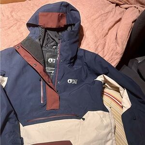 Picture Organic Women's Ski & Snow Jacket - Navy White Maroon